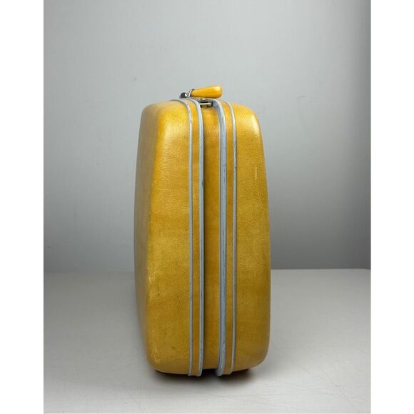 Vintage Samsonite Profile Hardside Suitcase Luggage Mustard Yellow MCM Retro 20" - Picture 4 of 13